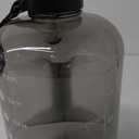 AQUAFIT 1 Gallon Water Bottle with Time Marker - Straw & Chug Lid - BPA Free Gym Water Bottle with Straw - Big Gallon Jug (Gray, 128 oz - 2 Lids)