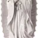 Our Lady of Guadalupe Religious Statue, 11.6 inch Virgin Mary Figurine, Resin Sculpture, Inspirational Religious Art for Home Decor/Catholic Gift, Mother Mary Statue (Gray)