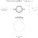 MONOLIX Slim Engagement Ring Box, Thin Unique Sliding Lid, Elegant Discreet Secret Surprise Marriage Wedding Proposal Case (White, MAXI)