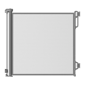 Retractable Safety Baby Gate or Mesh Dog Gate,Durable Portable Mesh Retractable Gate,Easy to Use for Stairs, Doorways, Hallways, Indoor, Outdoor, 33.5" Tall, Up to 45" Wide, Gray