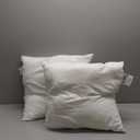 Nestl Throw Pillow Inserts Pack of 2 with Velvet Soft Solid Decorative Square Throw Pillow Covers Set for Sofa Couch Car Bedroom, 26X26 Throw Pillows Inserts with 24x24 Washable Cushion Covers, White
