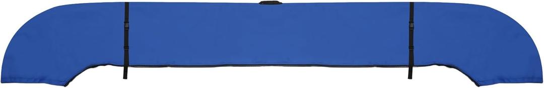 X AUTOHAUX Square Frame Bimini Top Storage Boot Cover with Stern Light Hole Boat Bimini Storage Bag with 2 Fixed Straps for 3 Bow 4 Bow 1 Set (Blue)
