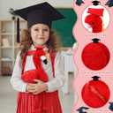 Chalyna 10 Inch Graduation Gifts Flamingo Plush Stuffed Animal with Gold Tassel Graduation Hat and Sash Congrats Grad Gift for Preschool Kindergarten Kids Student Friend Party Decoration(Red)