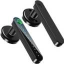 IRONZON Fingerprint Door Handle for Bedrooms - 191F 3-in-1 Fingerprint Door Lock with Keypad, Fingerprint Door Knob for Bedroom with Key, Keyless Entry Door Handle - Black