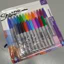 Sharpie Electro Pop Permanent Markers, Fine Tip, Marker Set, Assorted Colors, 24 Count - Coloring, Drawing, Art, Markers, Writing