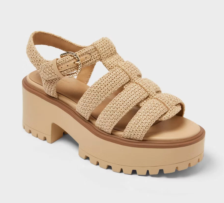 SWEET LIFE, LESLIE SANDALS,NATURAL, WOMENS SIZE 8.5