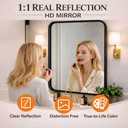 EchosLife 20x30 Black Bathroom Mirror for Wall
Rounded Rectangle Vanity Mirror with Rounded Corners, Metal Framed Wall Mirror for Bathroom, Bedroom, Horizontal or Vertical