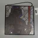 Disney Star Wars Darth Vader and Lightsaber Hanging Glass Wall Decor - Beautiful Darth Vader Wall Art for Home (Black)