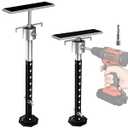 RV Slide Out Support Jacks with Flat Top Block, Adjustable from 20" to 48"