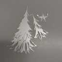 Christmas Pine Trees Metal Die Cuts, Xmas Winter Layers Pine Tree Frame Cutting Dies Cut Stencils for DIY Photo Decorative Embossing Paper Dies for Scrapbooking Card Making