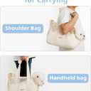 ONECUTE Dog Purse Carrier for Small Dogs Rabbit cat with Large Pockets, Cotton Bag, Dog Carrier Soft Sided, Collapsible Travel Puppy Carrier (Beige Breathable, 13.6" L x 6.5" W x 10.0" H)