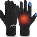 Pixel Panda Winter Gloves for Men Women Warm Touchscreen Gloves for Cold Weather for Cycling, Driving, Running, Hiking, Work (Black, L)