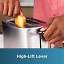 BLACK+DECKER 2-Slice Toaster with 7 Toast Shade Settings, Extra-Wide Slots for Bagels, Stainless Steel Exterior Finish