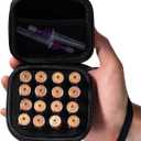 16 Slots, Peptide Case for Fridge, Fits 1ml 2ml 3ml Vials Storage for Peptide, Insulin, GLP-1 Etc,with Hand Strap and Logo, Black, Case Only, Small Size