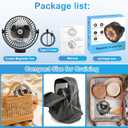 Magnetic Cruise Fan with 8000mAh Rechargeable Battery, LED Light, Timer&Power Output, Magnetically Sticks on Cabin Ceilings and Walls, Ship Approved Cabin Air Circulator