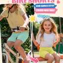 Custoneei 3 Pack Girls Bike Shorts 5-14 Years, 3-Color, 13-14 Years