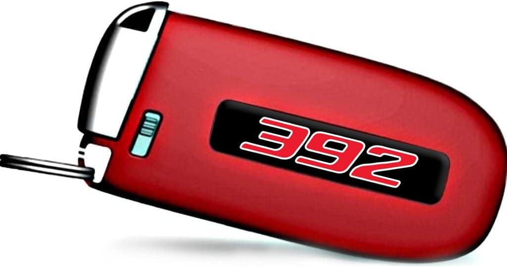 TOOLEPIC for Dodge Challenger Charger Durango and Jeep Grand Cherokee Key fob Badges 2015-2025-Set of 2 - Finest Vehicle Emblems Accessories for 392 Hemi, Ideal for Decoration - Ruby Red