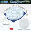 Pool Cover Water Siphon Pump Kit, Automatic Removal System for Above-Ground Swimming Pool Covers, Equipped with Hose and Pump for Above-Ground Swimming Pools, Covers, and Hot Tubs Winterization Kit