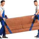 Ytonet Moving Straps, 1-Person Lifting and Moving System with Padded Back Supprot, Lifting Straps for Move Furniture, Appliances, Heavy Objects up to 800 lbs, 130 Inch Long, Wire Rope Slings, Blue