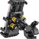 Bike Phone Holder for Handlebar, Motorcycle Phone Mount, Shock Absorbing Anti-Shake Phone Mount for Bike Scooter Motorcycle, Fits iPhone, Samsung, 4.7-7.2 Inch Smartphones