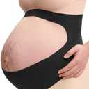Momcozy Pregnancy Belly Band, CozySupport Ergonest Maternity Belly Band, Invisible Pregnancy Belt for Back, Abdomen, Waist, Medium