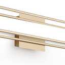 6000K Dimmable Bathroom Vanity Light, 26.2in Champagne Gold Bathroom Light Fixtures, 12W LED Lights Over Mirror, Acrylic Bar Vanity Lights (Champagne Gold)