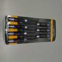 7PCS RC Car Tool Kit Short Handle Hex Screwdriver Nut Set W/Hex 1.5/2.0/2.5mm/4.0BOX/5.5BOX & Phillips & Slotted Screwdriver Fit for 1/18 1/24 Mini Crawler Car TRX4M SCX24 FCX24 (Black)