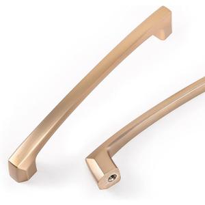 2 x COTYKILEY 6 Pack 7.5Inch(192mm) Champagne Copper Kitchen Cabinet Handles Brushed Brass Cabinet Pulls Cabinet Door Handles Gold Kitchen Cabinet Hardware