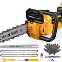 Mini Chainsaw for Dw 20V Max Battery,12 Inch Electric Chainsaw with Security Lock,Brushless for Cordless Chain saw for Wood Cutting, Tree Cutting(Battery Not Included)