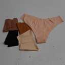 Women Seamless Underwear Soft No Show Stretch Bikini Invisibles Hipster V Cut Panties 6 pack (Large)
