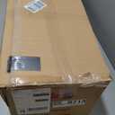 Puleo International 6.5ft Pre-Lit Flocked Portland Pine Pencil Christmas Tree with 300 Clear Lights, 410 Realistic Dense Snow Flocked Branch Tips, Easy Setup Artificial Trees with Sturdy Metal Stand