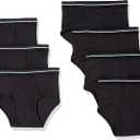 mazon Essentials Men's Cotton Breathable Tag-Free Briefs Underwear, Pack of 7 (Black, Medium)