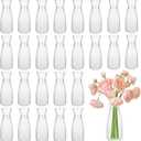 24 Pack Plastic Vases, 7 inch Clear Small Acrylic Flower Vase in Bulk Unbreakable Plastic Vases for Centerpiece Home Table Wedding Decor