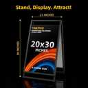 Heavy Duty Slide-in Folding A Frame Sign Sidewalk Sign20x30Inch Sandwich Board Steel Metal Double-Side Pavement sign Corrugated Plastic Poster (20x30 inch(Frame only))