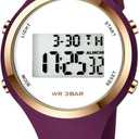 XCZAP Outdoor Sport Watches Alarm Clock 5Bar Waterproof LED Digital Watch (Purple Red--2)