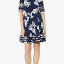 Jessica Howard Women's Plus Style Fit and Flare Elbow Sleeve Knit, 18 W