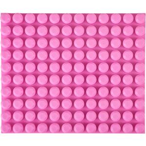 Strictly Briks Toddler Building Baseplate - Compatible with Lego & Major Brands - 12.5 x 15 in, Pink - Stackable Design & Large Pegs for Toddler Block Construction