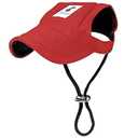 Pawaboo Dog Baseball Cap, Adjustable Dog Outdoor Sport Sun Protection Baseball Hat Cap Visor Sunbonnet Outfit with Ear Holes for Puppy Small Dogs, Small