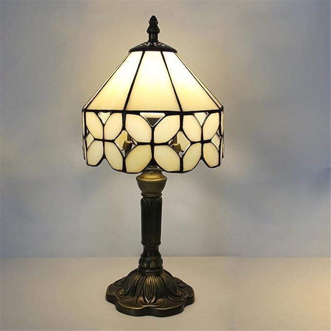 American Vintage Table Lamp LED Luxury Creativity Living Room Bedroom Study Children's Room Villa Hotel Color Glass Desk Light (Style 2)