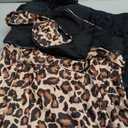 Yonique 2 Piece Swimsuits for Women Halter Tankini Top with Skirt Bottom Tummy Control Bathing Suit (XX-Large, Black and Leopard)