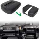 Leather Center Console Armrest Cover Skin Black Compatible with Chevy Silverado Avalanche Tahoe Compatible with GMC Sierra 2007 2008 2009 2010 2011 2012 2013 2014