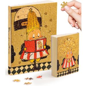 PieceRelax A5 Puzzle Journal 329 Plastic Pieces for Adults - Twinkle Twinkle - Pop Salon - Book Cover & Notebook, Unique Puzzle Gift, Jigsaw Artwork [YA1062]