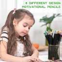 Gersoniel 60 Pcs Personalized Pencils with Name Motivational Fun Pencils Inspirational for Student Color Changing Mood for Kid(Black,Fresh Style)