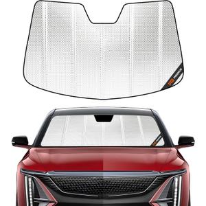 Windshield Sun Shade for Cadillac Lyriq 2023-2025. Reflective Aluminum Film Front Window Sunshade - BLAZBLOCK