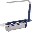 8 x Onwddarefy Sink Storage Rack, Updated Telescopic Sink Storage Rack, Prosperousk Sink Organizer (Blue)