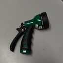 Dramm Revolver Heavy Duty 9 Pattern Quick Click Adjustable Garden Hose Spray Nozzle with Trigger Style Handle, for your Car, Boat, Deck, Sidewalk, Flowers and Young Trees, Green 