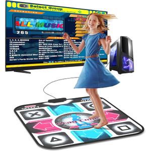 USB Dance Mat for PC/Computer, Upgraded Dance Pad for Home Entertainment & Exercise, Dancing Game Installer Included, Only Compatible with Windows System (Pattern-A)
