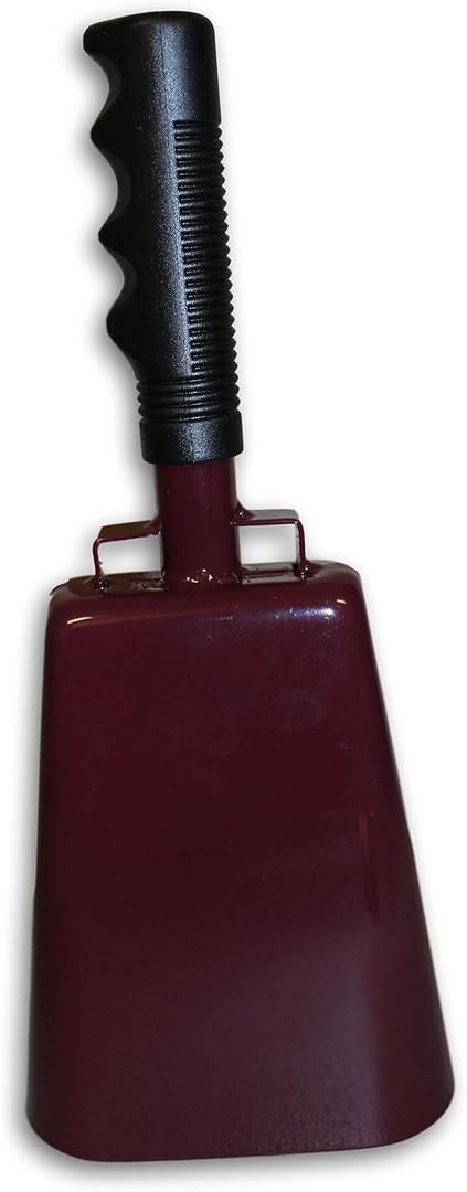 Toys+ Cowbell with Handle Various Sizes and Colors (11", Maroon)