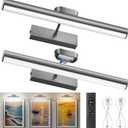 Picture Light for Wall, 4000mAh, 13.8 Inch, 2 Pack Grey