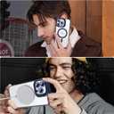 Magnetic Case for iPhone 16 Pro Max,Compatible with MagSafe,Camera Cover Kickstand,Clear Slim Shockproof Phone Case,Scratch-Resistant Anti-Yellowing Lightweight Durable Design,RoyalBlue